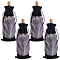 Velvet Wine Bottle Packing Pouches, Drawstring Bags with Visible Window, Rectangle, Black, 35x15x0.3cm
