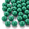 Opaque Acrylic Beads, Round, Green, 12x11mm, Hole: 1.8mm, about 566pcs/500g
