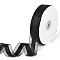 1Roll Solid Color Organza Ribbons, for Party Decoration, Gift Packing, Black, 1 inch(25mm), about 50.00 Yards(45.72m)/Set, 1roll/set