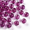 Transparent Acrylic Beads, Round, Magenta, 10x9mm, Hole: 2mm, about 940pcs/500g