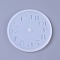 Silicone Molds, Resin Casting Molds, For UV Resin, Epoxy Resin Jewelry Making, Flat Round with Clock, White, 104.5x8mm