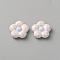 Plastic Cabochons, Flower, Pink, 19.5x20x5.5mm