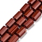 Natural Red Jasper Beads Strands, Faceted, Column, 16x12mm, Hole: 1.5mm, about 21pcs/strand, 16.34''(41.5cm)