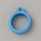 Silicone Pendant, for Electronic stylus & Lighter Making, Deep Sky Blue, 20x17x6mm, Hole: 1.8mm, Inner Diameter: 13mm