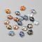 Electroplated Glass Beads, Mixed Color, Tortoise, 18x14x7.5mm, Hole: 1mm
