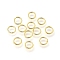 Brass Open Jump Rings, Long-Lasting Plated, Cadmium Free & Lead Free, Rack Plating, Real 18K Gold Plated, 6x1mm, Inner Diameter: 4.5mm