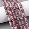 Natural Lepidolite/Purple Mica Stone Beads Strands, Column and Rondelle, 10~11x6.5mm, Hole: 0.8mm, about 28pcs/strand, 15.35''(39cm)