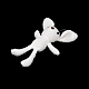 Dibujos animados pp algodón felpa simulación suave peluche juguete conejo colgantes decoraciones HJEW-K043-04-4