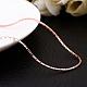 Fabricación de collares finos con cadena de serpiente de aleación de estaño chapada en oro rosa NJEW-BB10173-18RG-4