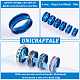 Unicraftale 18 pz anello con nucleo vuoto blu anello da dito vuoto in acciaio inossidabile di 6 dimensioni anello con intarsio ipoallergenico anelli vuoti rotondi scanalati per gioielli che ci rendono taglia 6~11 DIY-UN0003-59-4