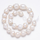 Hebras de perlas keshi de perlas barrocas naturales PEAR-N010-01-3
