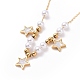 Ion Plating(IP) 304 Stainless Steel Star Pendant Necklaces NJEW-C032-09G-2