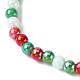 Bracelet extensible en perles rondes en verre pour enfants BJEW-JB09584-4