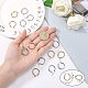 PandaHall Elite about 12 Pairs 2 Colors 20mm 304 Stainless Steel Round Hoop Earrings for Women DIY Earring Making STAS-PH0019-03-3