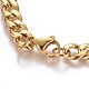 Unisex 304 Stainless Steel Curb Chain/Twisted Chain Bracelets X-STAS-D0002-40G-2