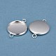 201 Stainless Steel Cabochon Connector Settings STAS-F191-15S-F-2