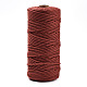 コットン糸  マクラメコード  装飾的な糸のスレッド  DIYの工芸品について  ギフトラッピングとジュエリー作り  シエナ  3mm  約109.36ヤード（100m）/ロール。 OCOR-T001-02-37-1