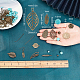 Sunnyclue Kit de fabrication de boucles d'oreilles pendantes avec pierres précieuses et feuilles DIY-SC0018-94-3