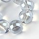 Abalorios de vidrio electroplate hebras EGLA-Q062-4mm-A07-4