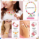 Flower & Shell & Watermelon & Rabbit Plastic Cuff & Adjustable Ring & Pendant Necklace & Stretch Bracelets SJEW-TA0001-02-3