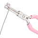 BENECREAT Round Nose Pliers Pink Jewelry Tools for Jewelry Making PT-BC0001-59-5