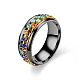 Вращающееся кольцо на палец с цветным хрусталем PW-WG94001-12-1