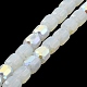 Frosted Imitation Jade Glass Beads Strands GLAA-P058-08A-04-2