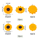 PandaHall 24pcs Resin Sunflower Pendants FIND-PH0005-97-4