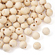 Craftdady 100pcs 10 styles perles européennes en bois naturel non fini WOOD-CD0001-08-3