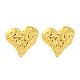 Серьги-гвоздики в форме сердца из нержавеющей стали 304 с ионным покрытием (IP) EJEW-D281-17G-1