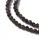 Chapelets de perles en obsidienne dorée naturelle X-G-F596-17-2mm-3