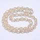 Frosted Electroplated Glass Rice Bead Strands EGLA-L002A-03-2