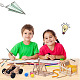 DIY木製織機キット  糸で  調整ロッド  子供用教育玩具  湯通しアーモンド  28.1x20.5x0.3cm DIY-WH0157-27-8