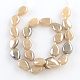 Electroplated Dyed Natural Agate Teardrop Bead Strands G-Q941-091-2