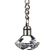 Diamond Shape Faceted Glass Keychain KEYC-F032-A07-2