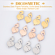DICOSMETIC 12Pcs 3 Colors 304 Stainless Steel Connector Charms STAS-DC0007-95-4