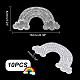 Hojas de lona de malla de plástico en forma de arco iris DIY-WH0387-15-2