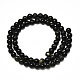 Natural Golden Sheen Obsidian Strands Beads G-R485-09-6mm-2
