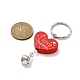Porte-clés coeur en bois avec mot j'aime maman KEYC-JKC00582-3