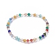 Set di gioielli in perle di vetro di Abaco placcate elettroliticamente SJEW-JS01066-5