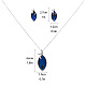 Trendy Women's Stud Earrings and Pendant Necklaces Jewerly Sets SJEW-L192-08-2
