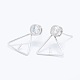 Accessoires de clous d'oreilles en 925 argent sterling avec zircone cubique STER-I016-083P-1