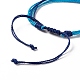 4Pcs 4 Style Alloy & Glass Braided Bead Bracelets Set BJEW-B065-09C-6
