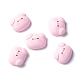 樹脂カボション  豚の頭  ピンク  17x21x7.5mm RESI-C008-02-1