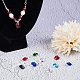 Pandahall Elite 70pcs 7 gemischte Farbe facettierte Herz transparent Glas Charms Herz Perlen für Anhänger Armband Ohrring DIY Handwerk Schmuck baumeln machen Zubehörse liefert GLAA-PH0007-30-6