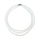2Pcs 2 Style Opalite Heart Pendant Necklaces Set NJEW-JN04068-10