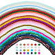 Пандахолл элита 28 подставки 28 цвета стеклянные бусины имитация нефрита GLAA-PH0002-87-1