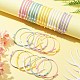30 pièce de bracelets à cordon tressé en polyester ciré réglables en 5 couleurs BJEW-FZ00016-8