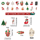 Sunnyclue 1 caja 32 piezas 16 estilo esmalte encantos de Navidad encantos de árbol de Navidad a granel encantos de reno para hacer joyas bastón de caramelo guante de Navidad sombrero calcetines corona copo de nieve mini casa caja de regalo decoración FIND-SC0002-64-2