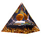 Decoraciones de pirámide de cristal de piedra negra natural JX072A-1